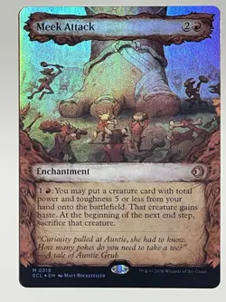 Meek Attack - Showcase FOIL - Magic MTG Lorwyn Eclipsed - Image 1