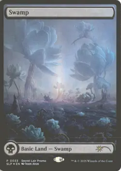 MTG Swamp (0033) *Rainbow Foil* MagicCon Secret Lair Lotus Land MT/NM John Avon - Image 1