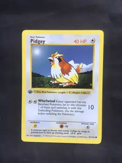 Pokemon Cards: Base Set 1st Edition Common: Pidgey 57/102 - Image 1