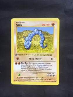 Pokemon Cards: Base Set 1st Edition Common: Onix 56/102 - Image 1