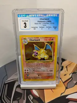 Charizard 1999 Pokemon Base Set 4/102 Holo Rare CGC 3 English - Blue Label - Image 1