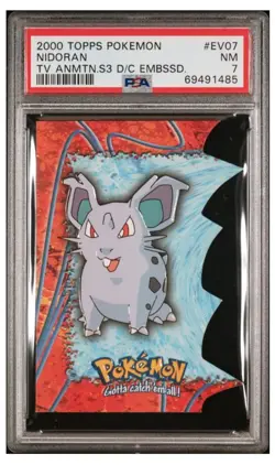 2000 Topps Pokemon Nidoran TV Animation D/C Embossed PSA 7 - Image 1