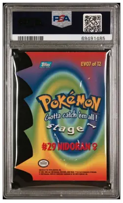 2000 Topps Pokemon Nidoran TV Animation D/C Embossed PSA 7 - Image 2