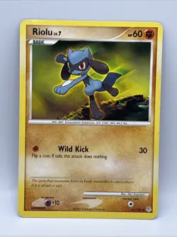 Riolu 61/130 - Diamond Pearl Pokemon Card Vintage 2007 - Image 1