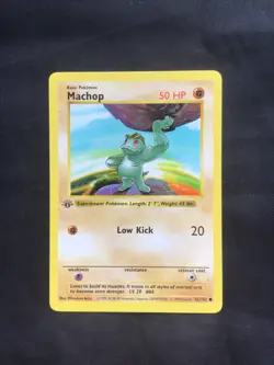 Pokemon Cards: Base Set 1st Edition Common: Machop 52/102 - Image 1