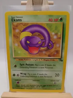 Ekans 46/62 Fossil Near Mint Common Pokemon Card WOTC Pokemon TCG - Image 1