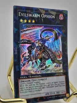 Yugioh Evilswarm Ophion DT07-EN091 Duel Terminal Super Parallel Rare VLP - Image 2