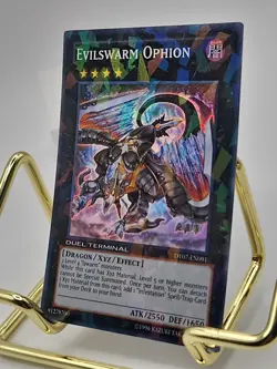 Yugioh Evilswarm Ophion DT07-EN091 Duel Terminal Super Parallel Rare VLP - Image 3