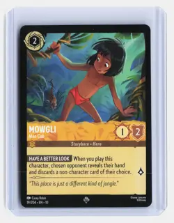 Mowgli - Man Cub Disney Lorcana Whispers In The Well #19 Super Rare - Image 1