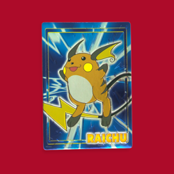 RAICHU--JAPANESE MEIJI EMBOSSED PROMO FOIL POKEMON CARD - Image 1