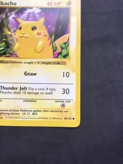 Pokemon Cards: Base Set Shadowless Common: Red Cheek Pikachu 58/102 - Image 4