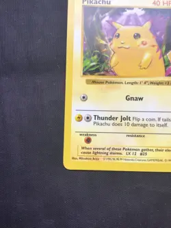 Pokemon Cards: Base Set Shadowless Common: Red Cheek Pikachu 58/102 - Image 5