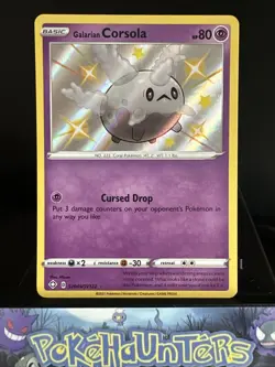 Pokemon Card Galarian Corsola SV049/SV122 Shining Fates Near Mint - Image 1