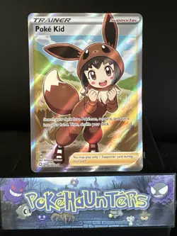 Pokemon Card Poke Kid 070/072 Ultra Rare Trainer Shining Fates Near Mint - Image 1