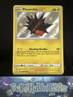 Pokemon Card Pincurchin SV043/SV122 Shining Fates Baby Shiny Holo Rare NM - Image 1
