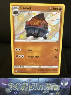 Pokemon Card Carkol SV068/SV122 Shining Fates Shiny Holo Rare NM - Image 1