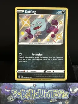 Pokemon Card Koffing Shining Fates SV076/SV122 Holo Shiny Holo Rare NM - Image 1