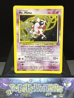 Pokemon Card Mr. Mime 6/64 Jungle Set WOTC Rare Holo Played - Image 1
