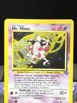 Pokemon Card Mr. Mime 6/64 Jungle Set WOTC Rare Holo Played - Image 2