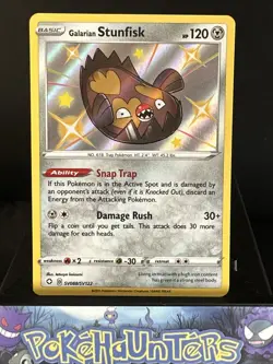 Pokemon Card Galarian Stunfisk SV088/SV122 Shining Fates Shiny Holo Rare NM - Image 1