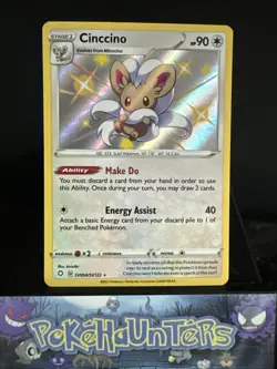 Pokemon Card Cinccino SV094/SV122 Shining Fates Ultra Rare Shiny Vault NM - Image 1