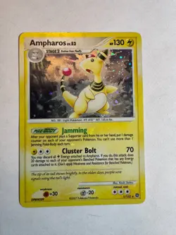 Pokemon Ampharos LV. 52 Holo Rare Card 1/132 Pre-owned - Image 1