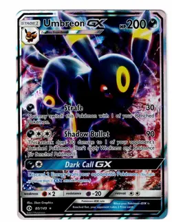 Pokemon TCG Sun & Moon Umbreon GX #80/149 Full Art Secret Rare Card LP - Image 3
