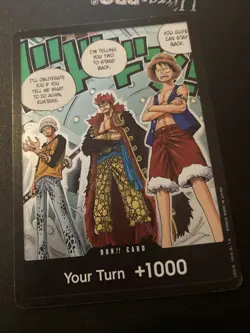 One Piece TCG DON!! Card Trafalgar Law, Eustass Kid and Monkey D. Luffy NM Alt - Image 1