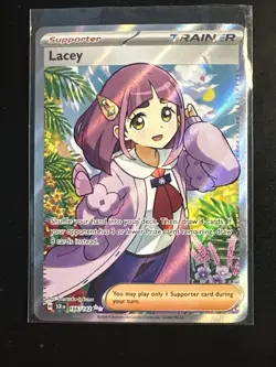 Lacey 166/142 Pokemon TCG Stellar Crown Full Art Ultra Rare Card NM/M Condition - Image 1