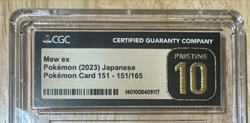 MEW EX 2023 JAPANESE POKEMON CARD 151 151/165 CGC PRISTINE 10 1401008409117 - Image 2