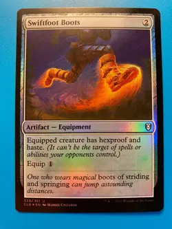 MTG 1x FOIL Swiftfoot Boots 359 Battle for Baldur's Gate Magic Gathering x1 NM - Image 1
