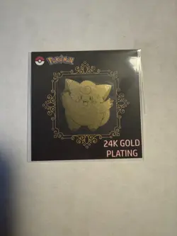 Clefairy 24k Gold Plated Sticker Korean Striking Candy Pokemon NM - Image 1
