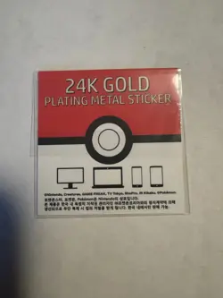 Clefairy 24k Gold Plated Sticker Korean Striking Candy Pokemon NM - Image 2