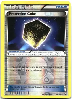 Pokemon Protection Cube REVERSE HOLO Uncommon XY - Flashfire 95/106 MP - Image 1