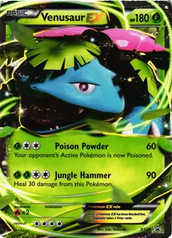 Pokemon TCG Venusaur EX XY28 Black Star Promo Holo DMG - Image 1