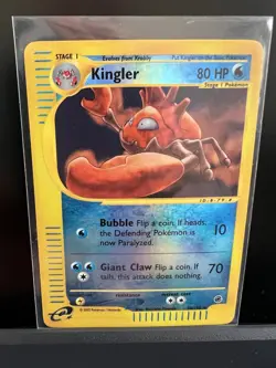 Pokemon Kingler Expedition Base Set Reverse Holo Rare 80HP 050/165 English 2002 - Image 1