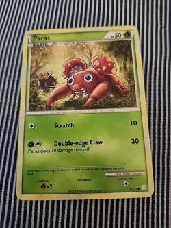 Pokemon TCG Paras 76/123 Heartgold & Soulsilver Regular - Image 1