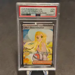 PSA 9 Lillie's Determination 184/132 SIR Mega Evolution Pokemon - Image 1