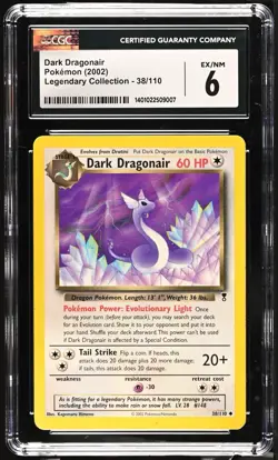 Pokemon TCG Dark Dragonair Legendary Collection 38/110 2002 CGC 6 - Image 1