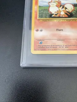 1999 Pokemon Base Set Growthlithe #28 Graded 8 NM/Mint - Image 3