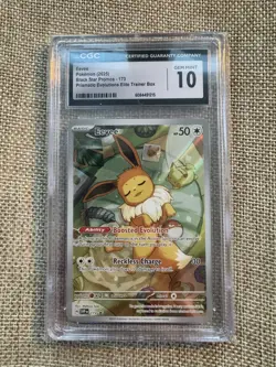 CGC Gem Mint 10 Eevee 173/SVP Black Star PROMO Prismatic Evolutions ETB Pokemon - Image 1