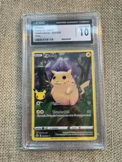 Pokemon 2021 Pikachu 005/025 Holo Celebrations GEM MINT CGC 10 - Image 1