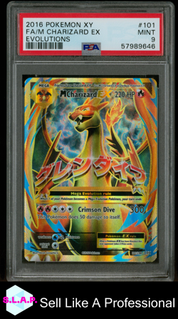 FA/M CHARIZARD EX EVOLUTIONS POKEMON XY EVOLUTIONS 2016 101 PSA 9 - Image 1
