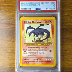 Pokemon TCG Shining Charizard Holo Secret Rare Neo Destiny 107/105 PSA 3 - Image 1