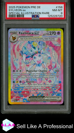 FEELINARA EX POKEMON 156/131 2025 PRIS. ENTWICKLUNGEN SPECI4L ILL RARE GER PSA 8 - Image 1