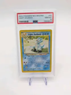 2002 Pokemon Unlimited Neo Destiny #47 Light Golduck PSA 10 - Image 1