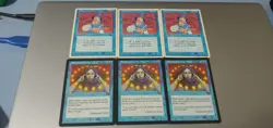 Magic The Gathering Apprentice Wizard,Brainstorm & Talas Blue Cards - Image 1