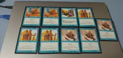 Magic The Gathering Apprentice Wizard,Brainstorm & Talas Blue Cards - Image 2