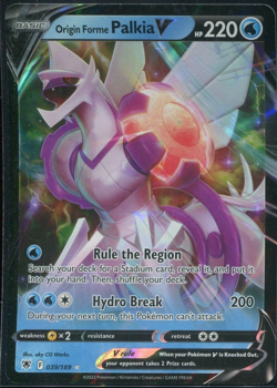 Origin Forme Palkia V 039/189 Astral Radiance Ultra Rare Pokemon TCG NM Card - Image 1