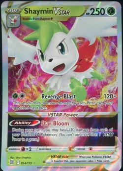 Shaymin VSTAR 014/172 - Brilliant Stars - Pokemon Card - Near Mint - Image 1